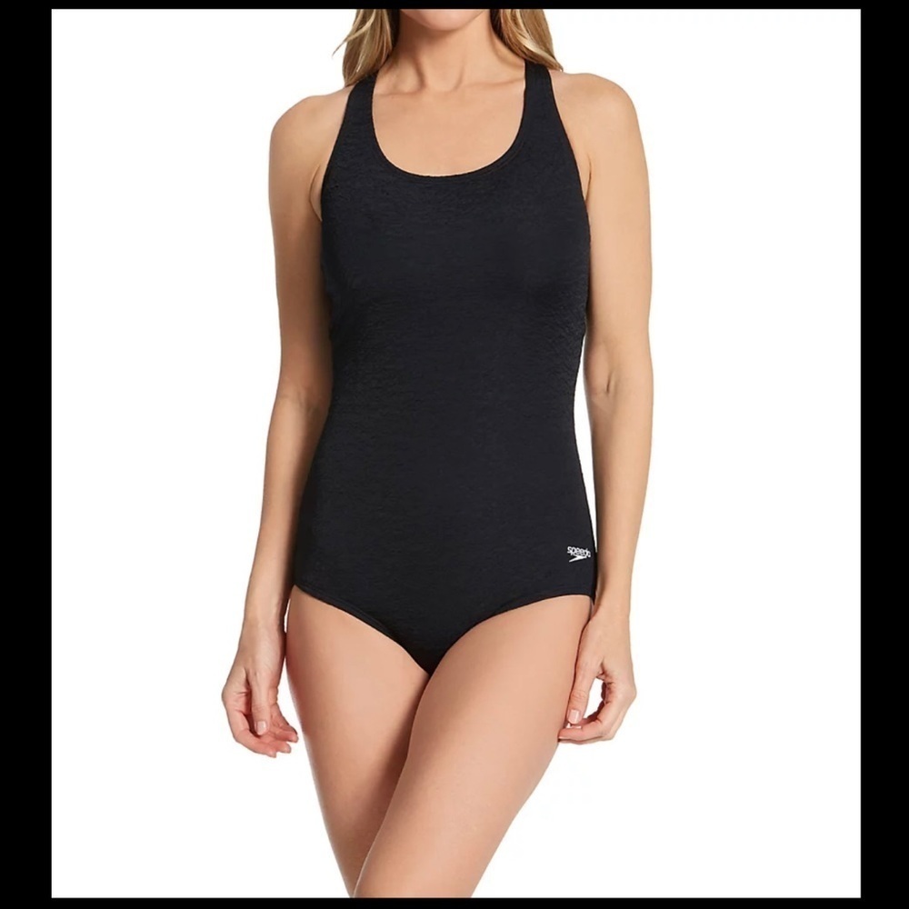 Speedo Active Pebble Texture X-back One Piece Swimsuit size 8